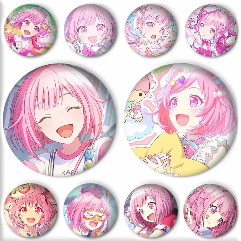 Figura de Anime Emu Otori, Broches de Estilo de Dibujos Animados para Decoración de Mochilas, Pines Redondos de Esmalte para Accesorios