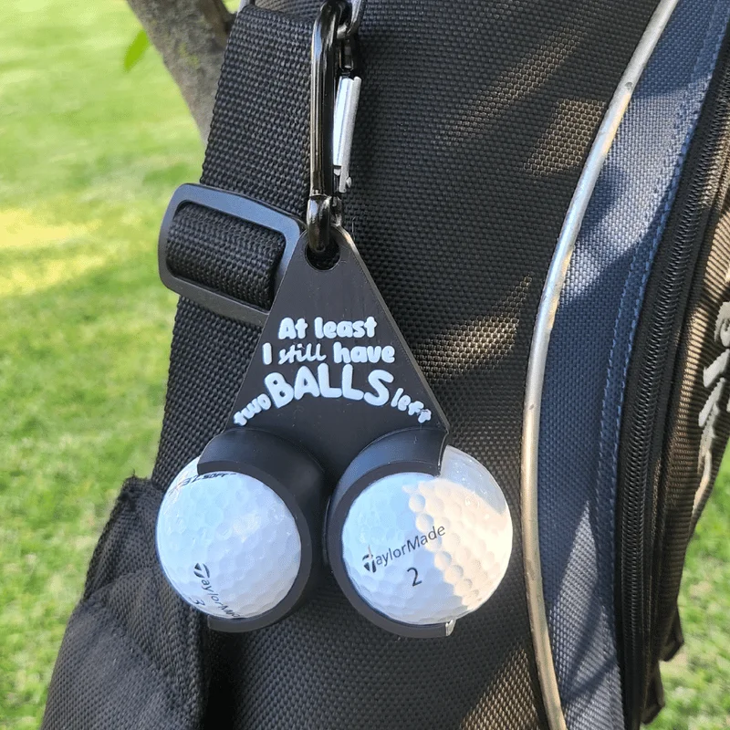 3D Printed Funny Golf Ball Holder Funny Golf Ball Holder Holds two balls Portable Golf Ball Organiser with Carabiner