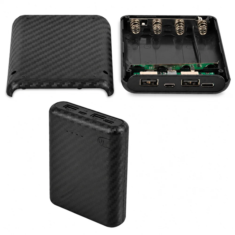 Battery Charger Case Shell Kit Power Bank Box Detachable Portable  No-solder Batteries Charging