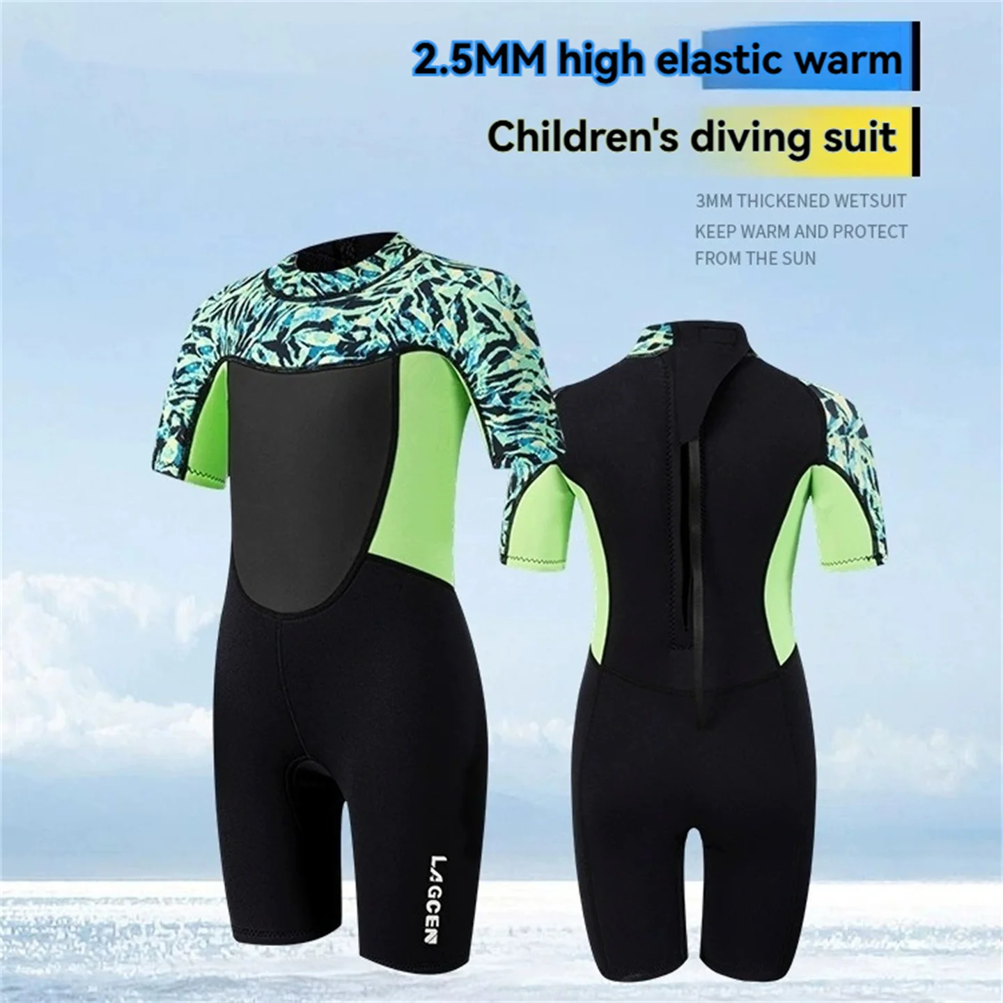 

Неопреновый гидрокостюм 2,5 мм для мальчиков и девочек, летний детский цельный гидрокостюм с короткими рукавами, термокупальник для серфинга, подводного плавания