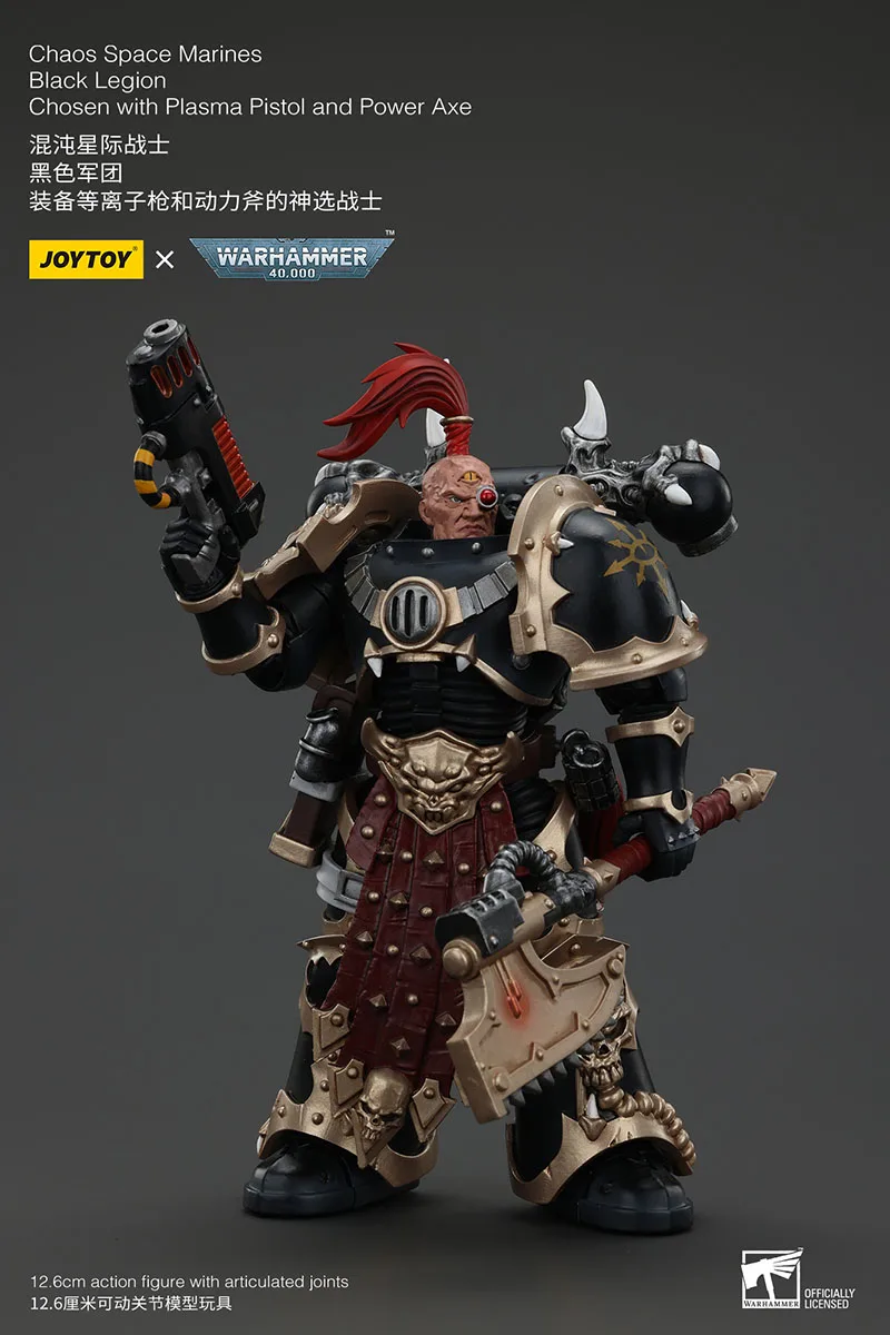 JOYTOY Warhammer 40K 1/18 الفوضى مشاة البحرية الفضائية الفيلق الأسود المختار عمل الشكل الجندي العسكري تمثال نموذج لعبة قابلة للجمع