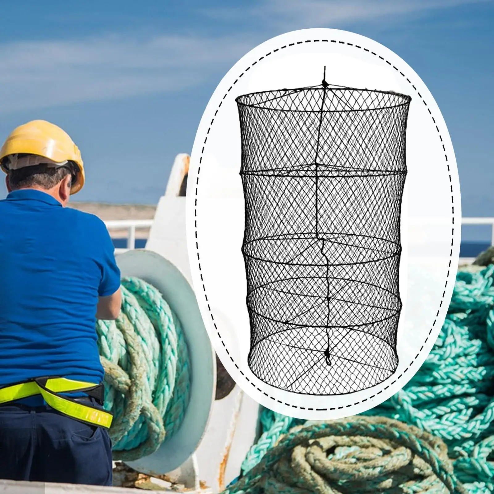 

Black Polyester Marine Daylight Signal Mesh Cylinder Boating Accessory for Vessel Status and Harbor Navigation