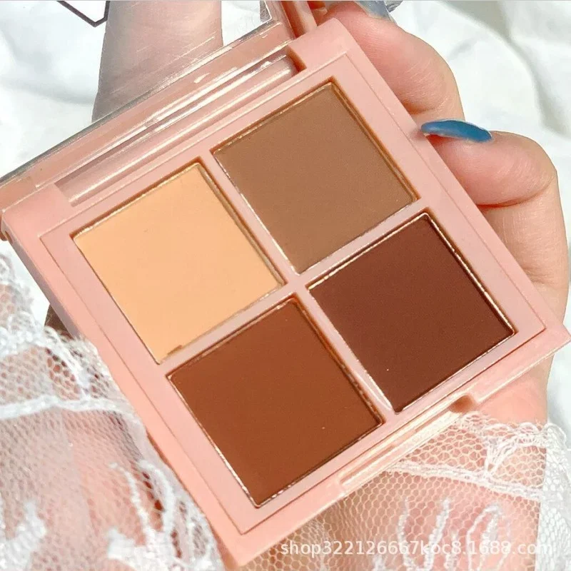 لوحة ظلال عيون صغيرة محمولة على شكل زهر الخوخ مكونة من 4 ألوان من البطاطس المهروسة والترتر واللؤلؤ المقاوم للماء