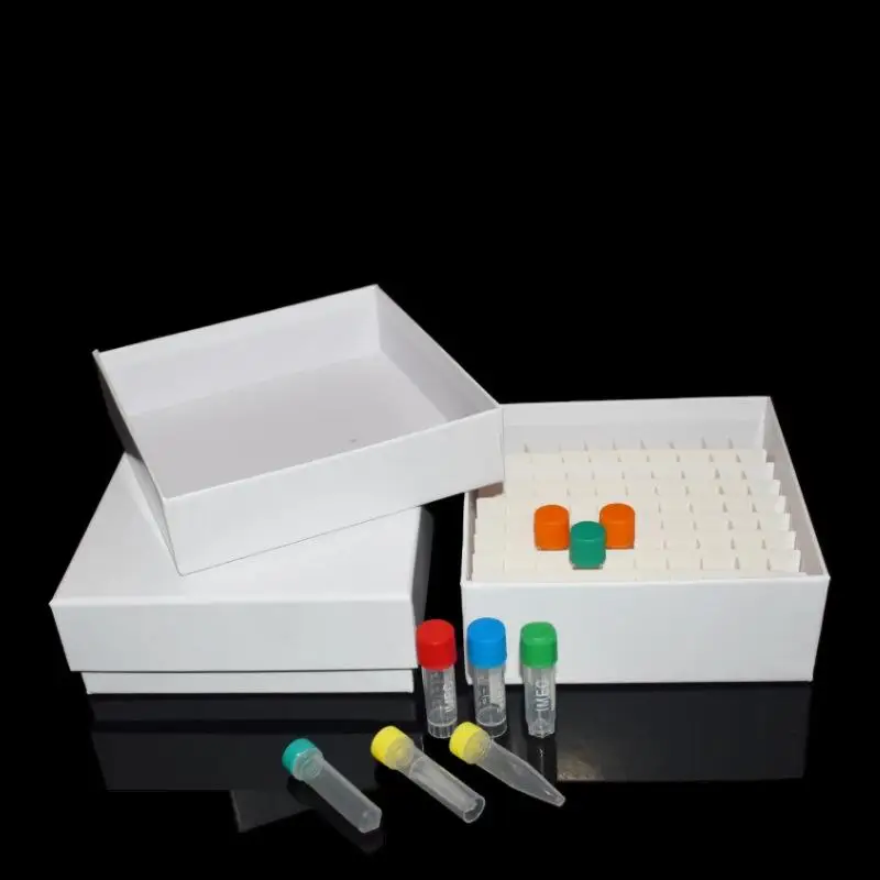 Paper 16/36/49/81/100 Compartments Flip-Top Cell Cryopreservation Boxes Waterproof Paper Boxes For Centrifuge Tubes