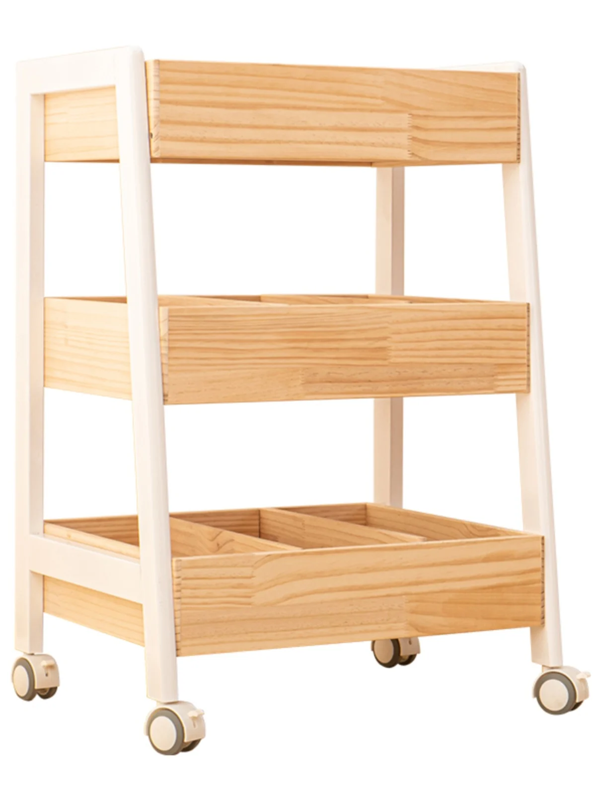 Rack de brinquedos multi-camada com rodas, armazenamento multi-camada, prateleiras simples na lateral do carrinho, 1 pc