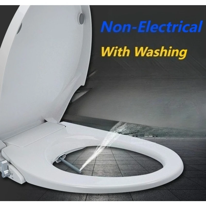 

Toilet Lid with Bidet Washing Female Washing Buttocks Seat Intelligent Flushing Toilet Cover Non-electrical Cleaning Stool Cover
