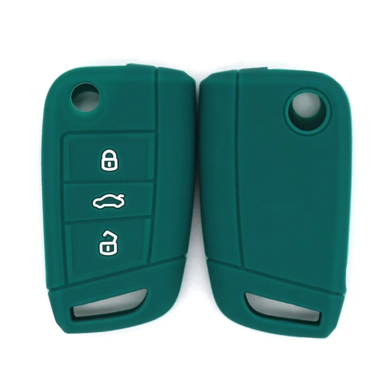 

Silicone key cover suitable for 17 Volkswagen Passat folding and insertable 3-button high-quality anti-drop key cover