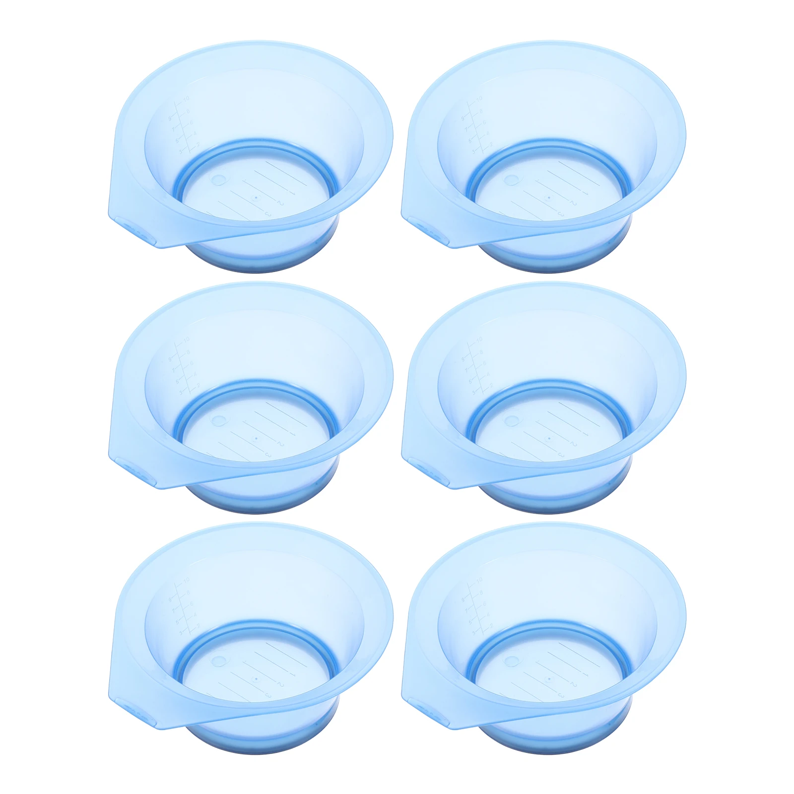 

6 Pcs Hair Dye Bowl Hairdressing Tint Color for Coloring Directions Salon Tool Mixing Major