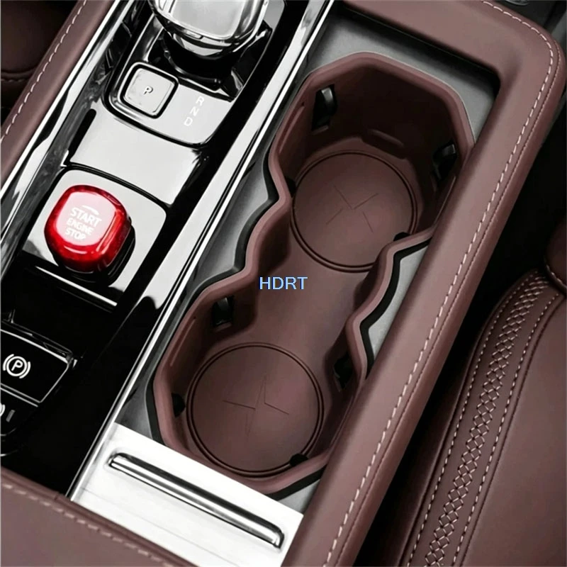For Volvo S90 T8 2026 + Car Styling Center Console Water Cup Storage Box Container Organizer Cover Dust Proof Pad Accessories