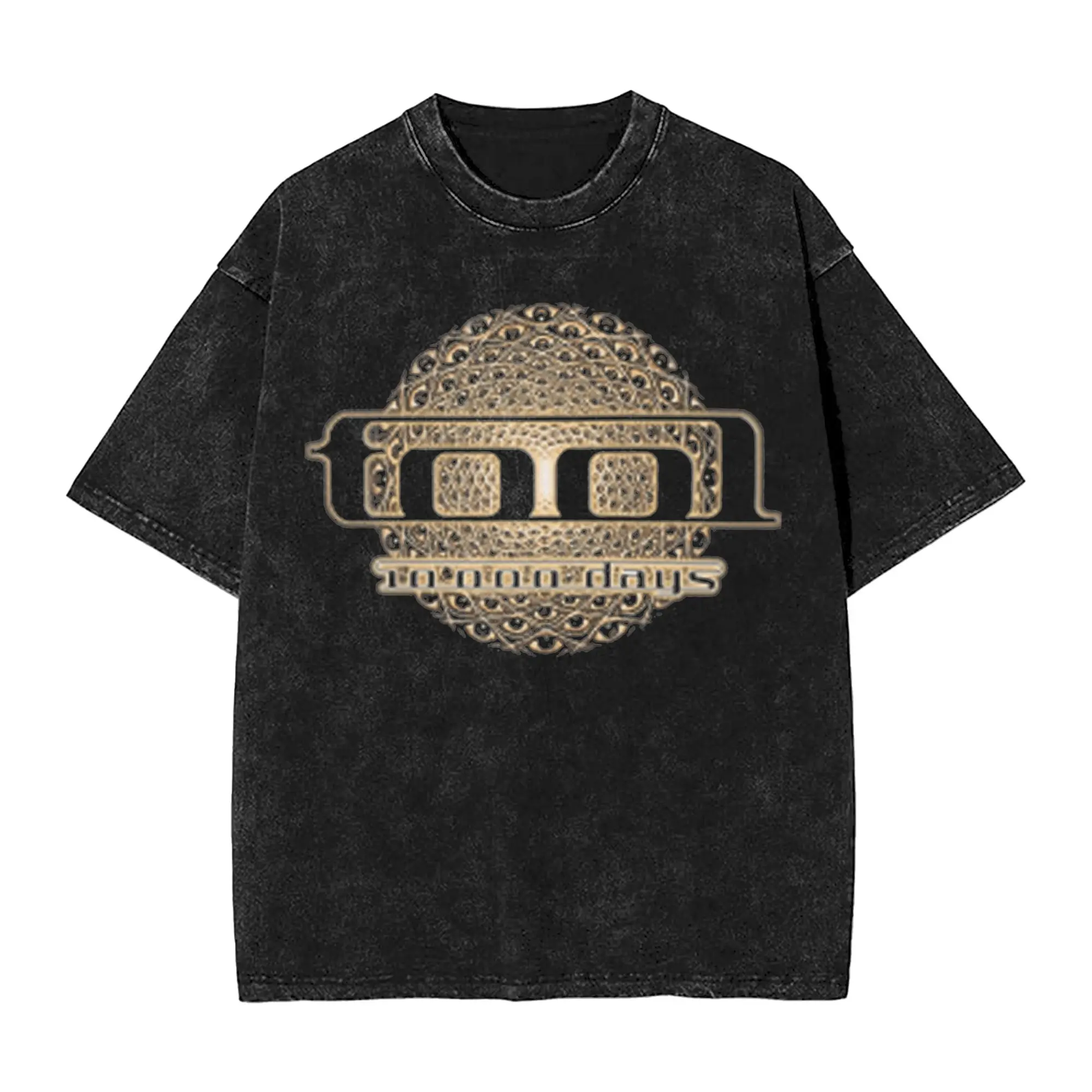 World Tools Band Tour Vintage Washed T Shirt 100% Cotton Humor T-Shirts O Neck Fear Inoculum Tees Short Sleeve Clothing