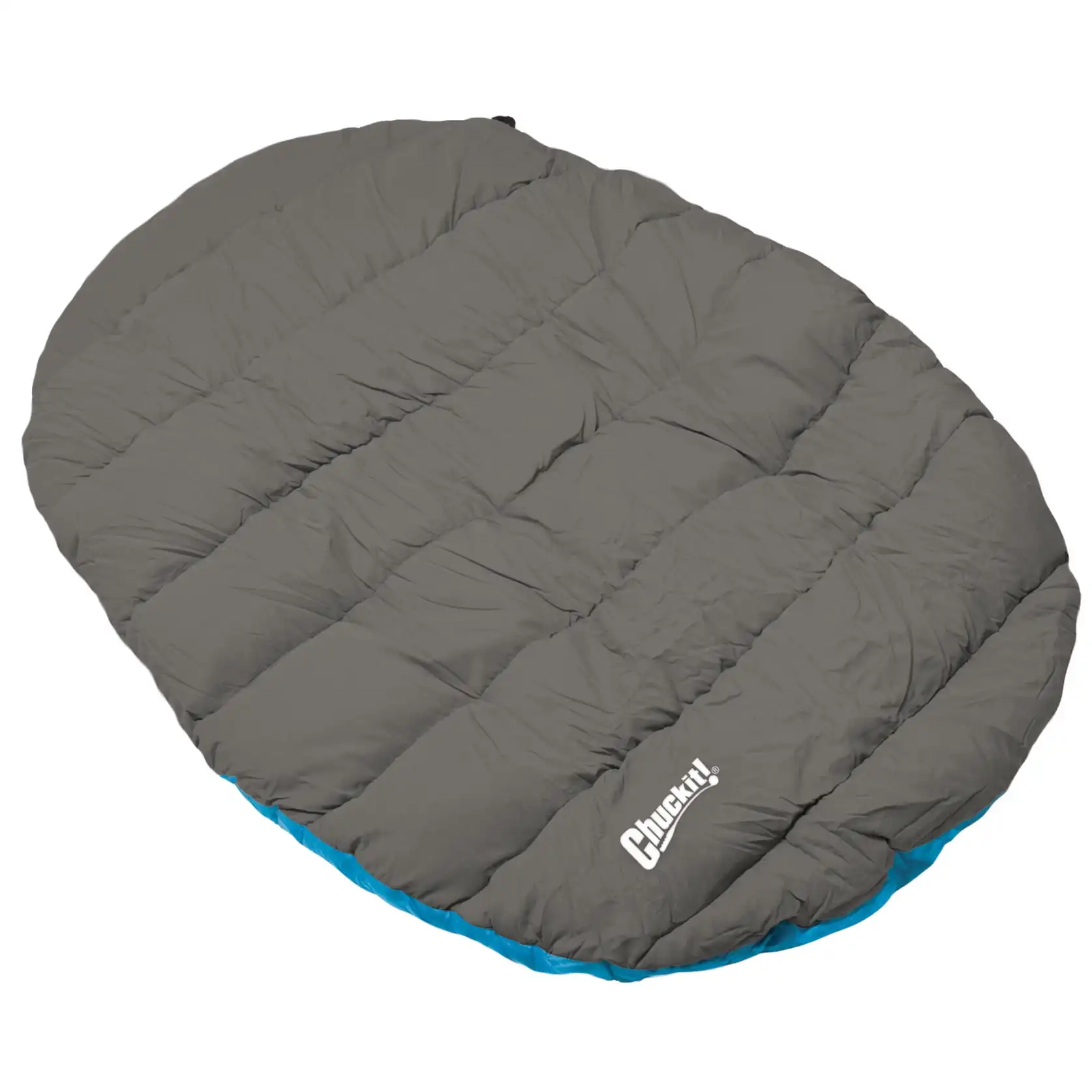 

Chuckit! Pet Water Resistant Travel Pillow Dog Bed, Large, Gray and Blue