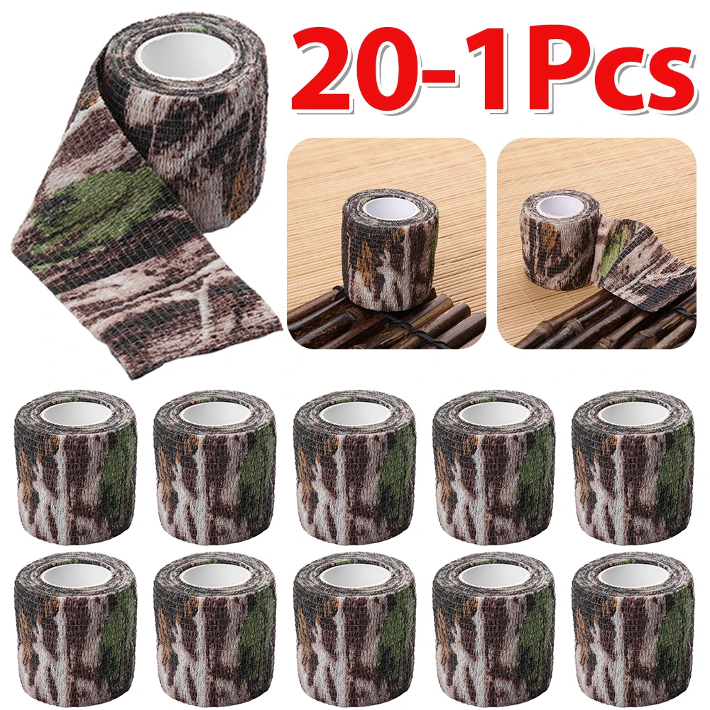 

20-1pcs Winding Tapes for Finger Foot Non-woven Camo Ankle Athletic Bandage Elastic Breathable Bike Decoration Outdoor Supplies
