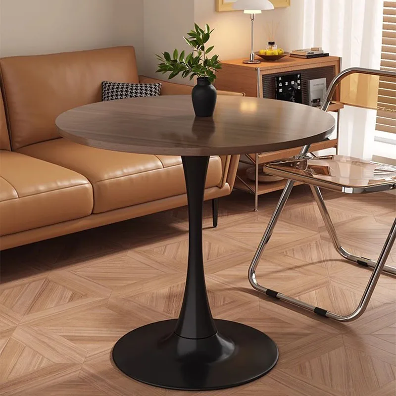 Round Wood Side Table Designer Modern Decoration Designercomputer Writing Coffee Table Dinner Meubles Living Room Furniture