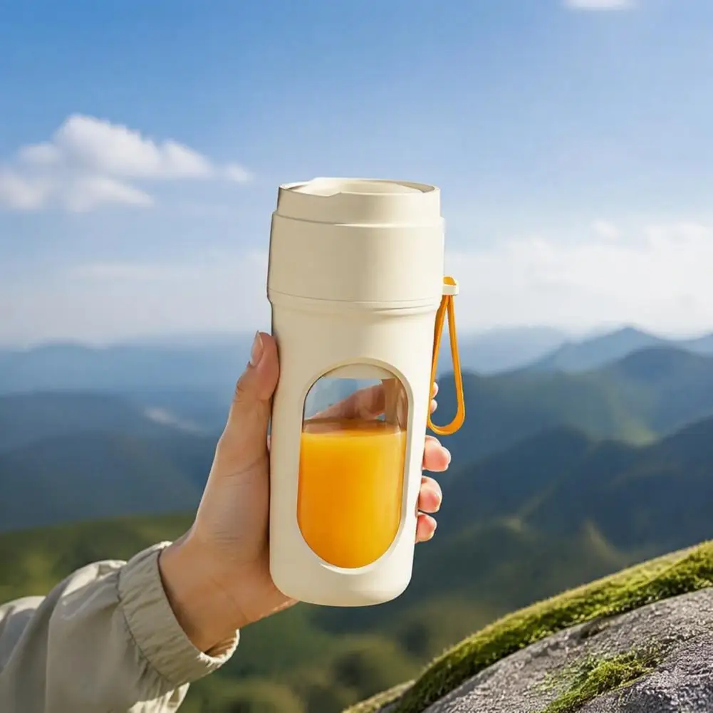Portable Mini Juice Blender USB Rechargeable Wireless Fruit Juice Cup Smoothie Maker with 12 Blade for Home Travel Use