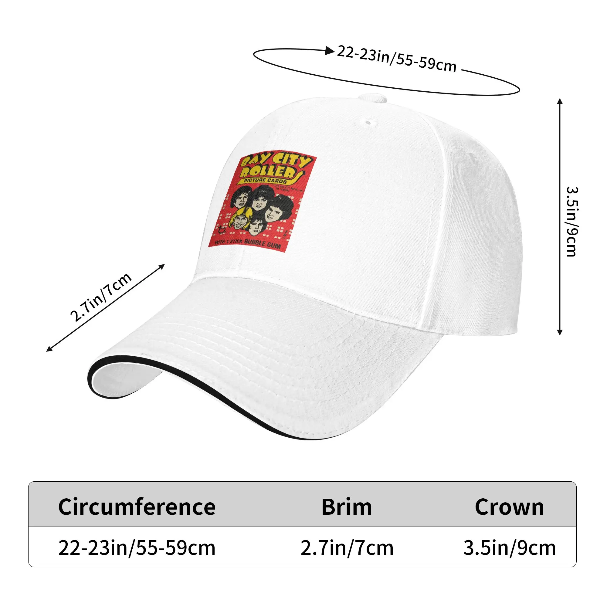 Bay City Rollers Music Band Cap Casual Baseball Caps Adjustable Hat Hip Hop Summer Unisex Baseball Hats Customizable