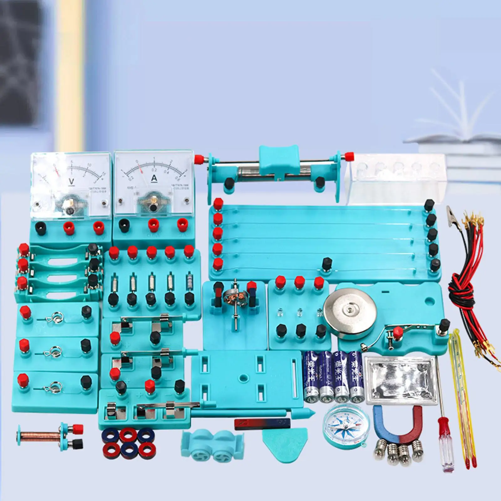 Physics Circuit Learning Kit Electric Magnetism Experiment Science Lab Starter Set for Junior High School Student