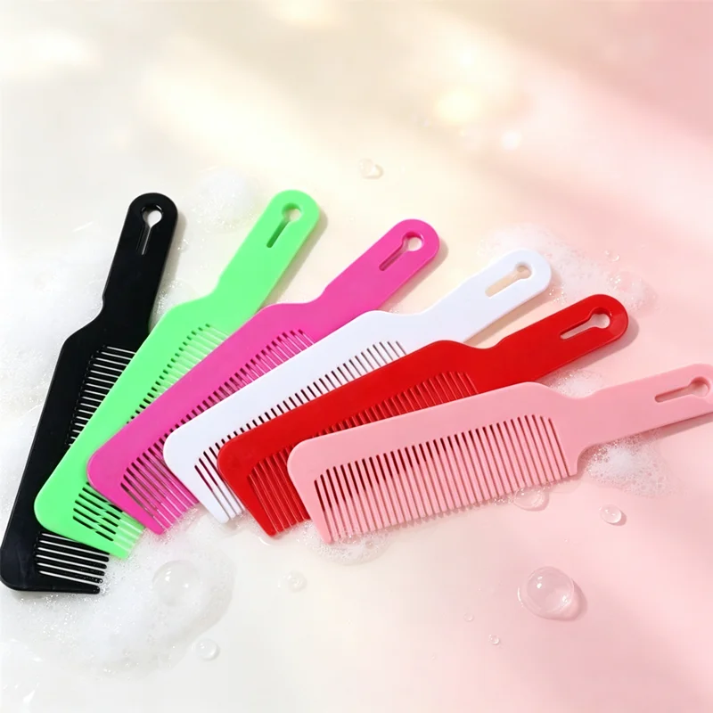 1PCProfessional Teasing Comb Rounded Wavy Teeth Backcombing Comb Flat Top Barber Styling Salon Hairdressing Tool for Volume Updo