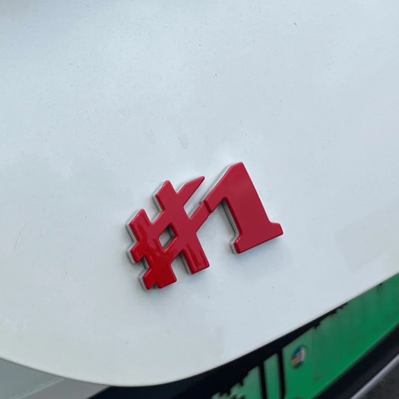 #1 Letter Colorful Cover Decoration Patch Car Stickers For Mercedes Smart ELF 1 Exterior Accessories