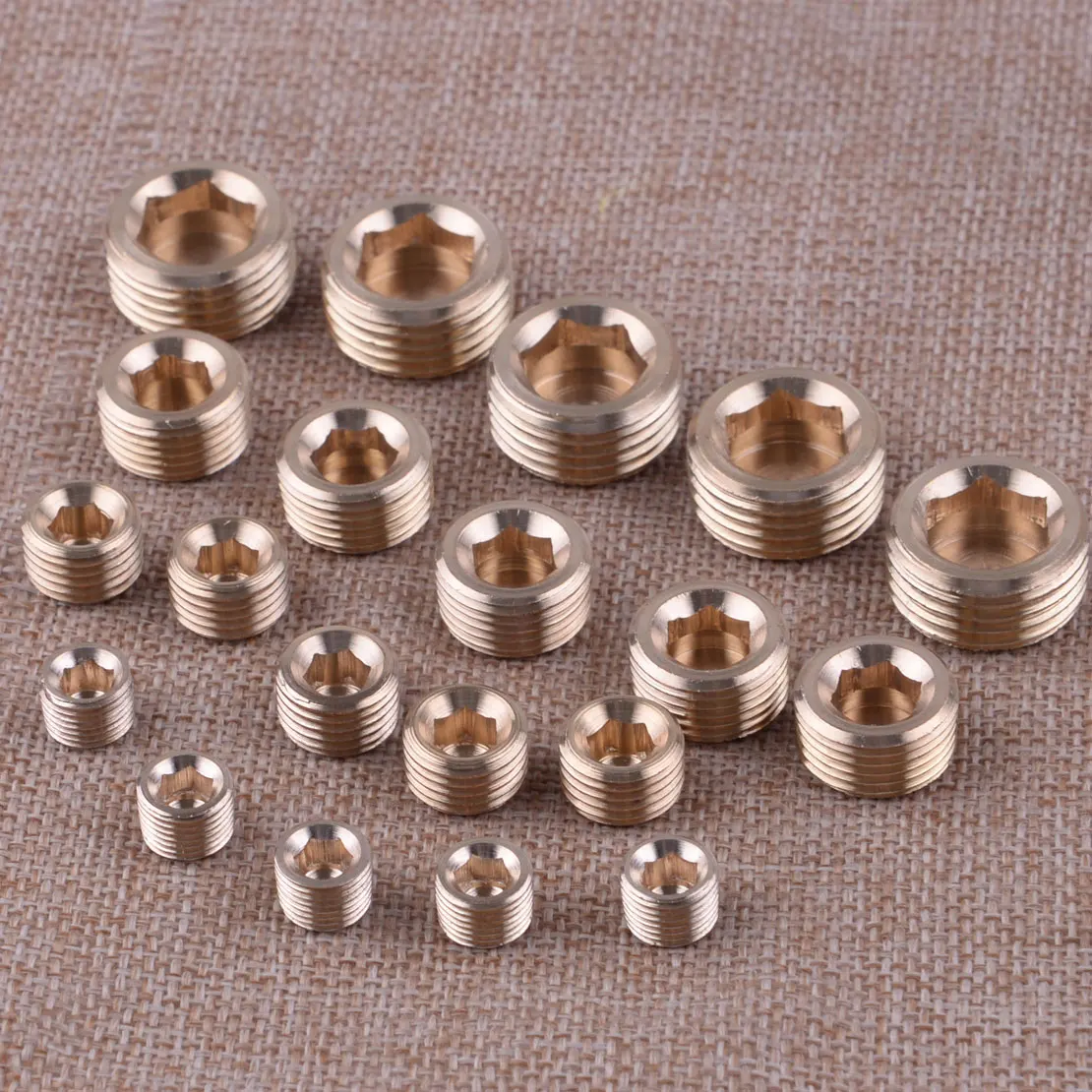 

Латунная 20 шт. 1/8 "1/4" 3/8 "1/2" Внутренняя шестигранная с резьбой розетка Соединительный соединитель Торцевая крышка операционный соединитель Адаптер Аксессуары