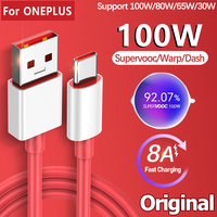 For Oneplus Ace 3 2 12 11 10R 9RT 9 Pro Nord CE3 2 Original Warp Charge USB Type C Dash Supervooc Cable 100W 8A Fast Charge Wire