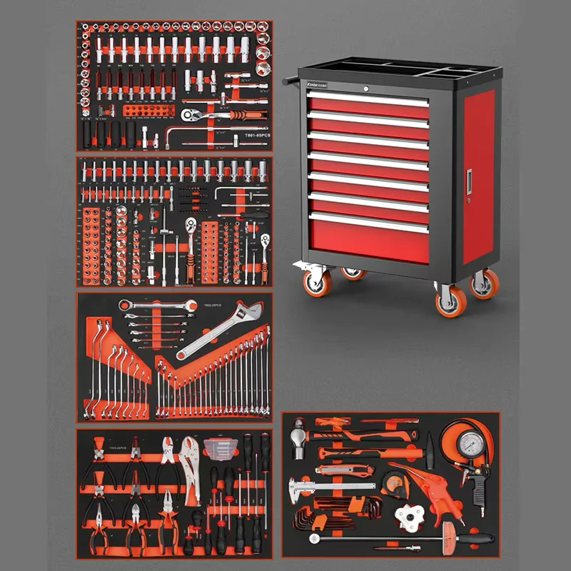 

New Design Modern Iron Sheet 7 Drawers Tool Cabinet Cart Trolley With 300kg Capacity And Key Lock