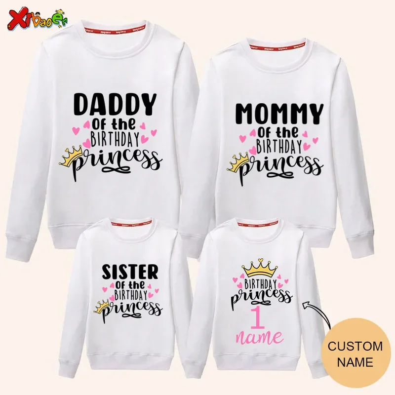 Crown Sweatshirt Family Clothing New Fashion Autumn Mother Daughter Father Son Girl Cotton Clothes Set Family Matching Outfits