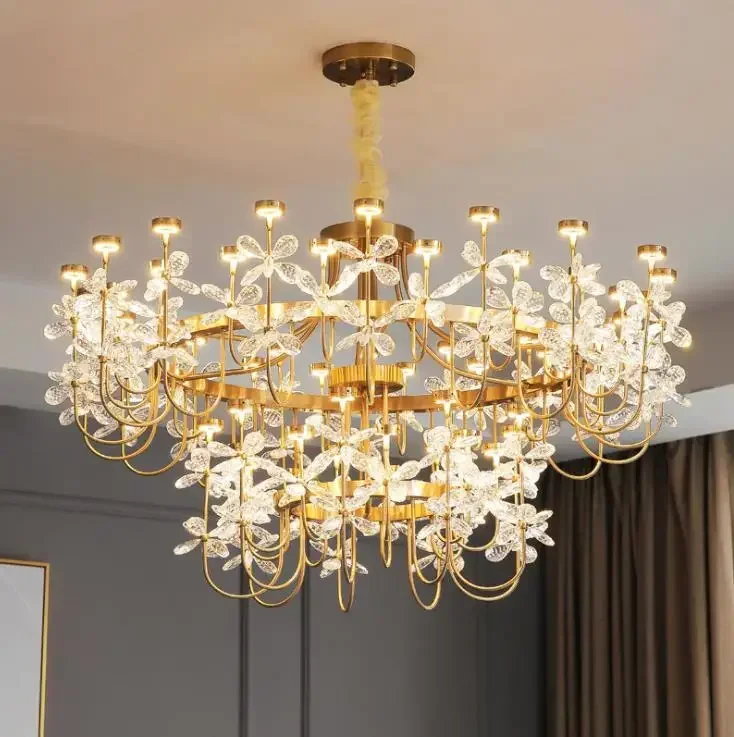 

Хрустальная люстра в скандинавском стиле, постмодернистский простой светильник, роскошный ресторан, гостиная, дизайнерское индивидуальное освещение для спальни