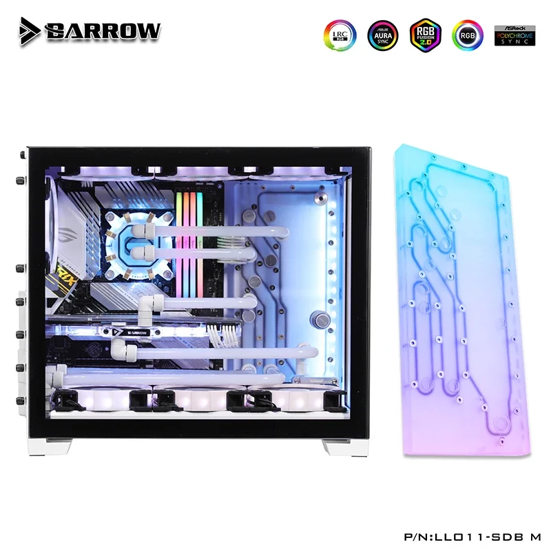 Barrow Distro Plate for LIAN LI O11 MINI Case, Water Cooler Reservoir  Water Tank PC Cooling LLO11-SDB M