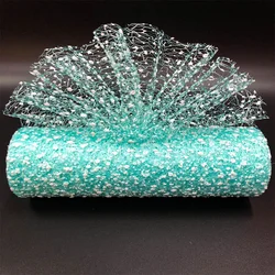 Rouleau de tulle floral pour décoration de tête de neige, artisanat de bricolage, robe de ballerine, cadeaux de douche de bébé, décor de fête de mariage, 15cm * 9.14m