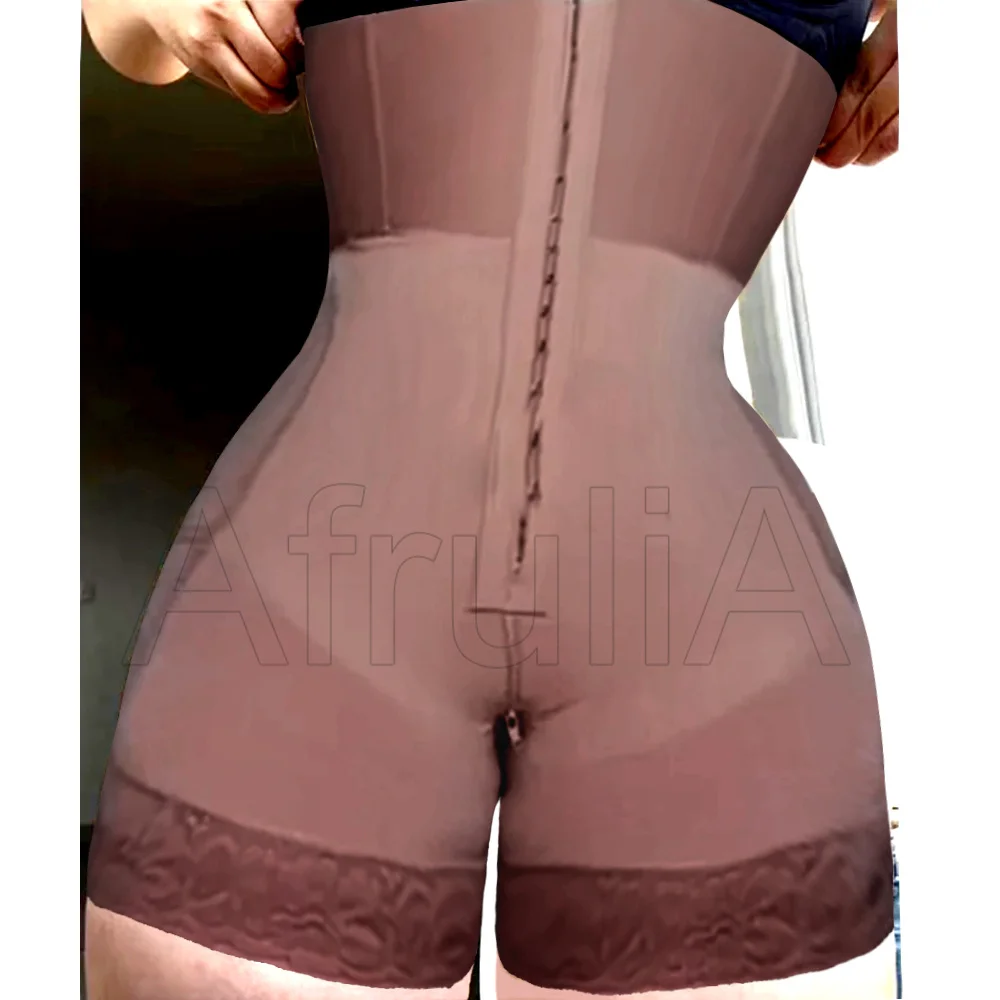 AfruliA Fajas Colombianas Girdles High Compression Body Shaper Butt Lifter Corset Waist Trainer Bodysuits Post Surgery Shapewear