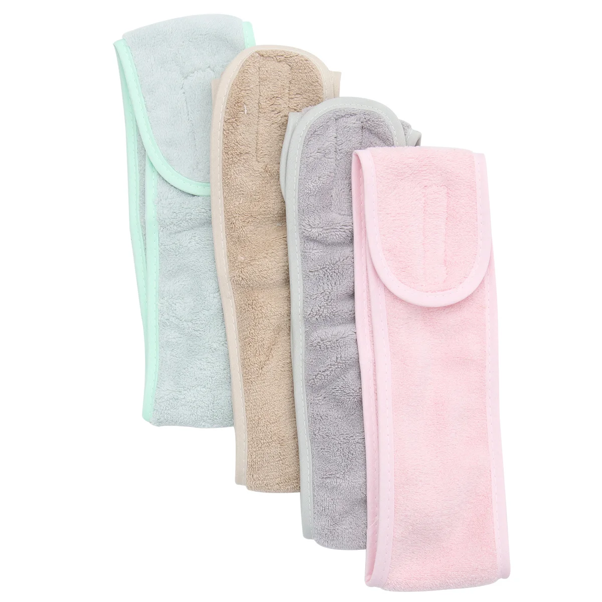

4pcs Adjustable Headbands For Women Washable Reusable Hairband For Makeup Shower Face Washing Yoga Spa Use Self-Adhesive Hair