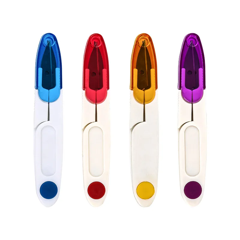 1/3/5 قطعة مقص خيط على شكل حرف U - قاطعة خياطة بمقبض بلاستيكي للغرز المتقاطعة والحرف اليدوية