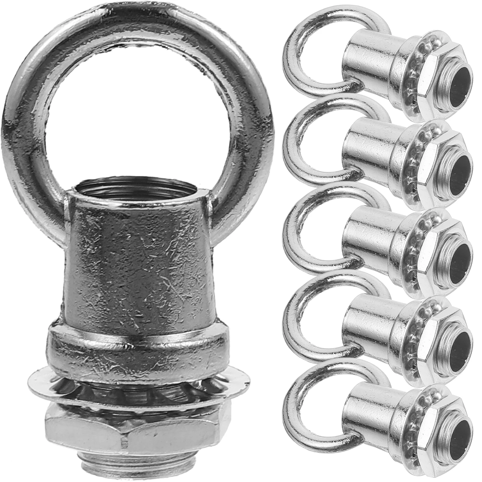 

6pcs M10 Threaded Bull Nose Hooks Heavy Duty Lantern Hanging Rings for Lighting Fixtures Ceiling Hooks DIY Parts
