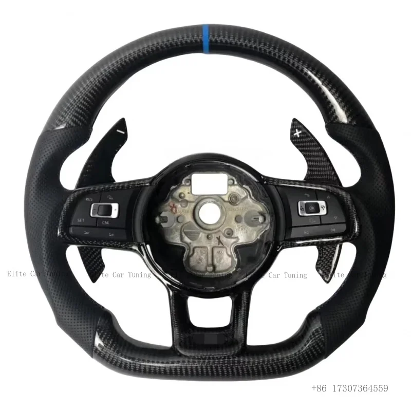 

Руль для VW Golf Mk7 GTI Golf R GTS GTD с LED-подсветкой, из настоящего карбона, прочный, подходит для VW Scirocco, VW CC.