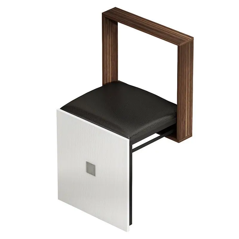 

Foldable stool change household wall-mounted chair into the door shoe stool invisible chair wall-mounted footstool small shoe