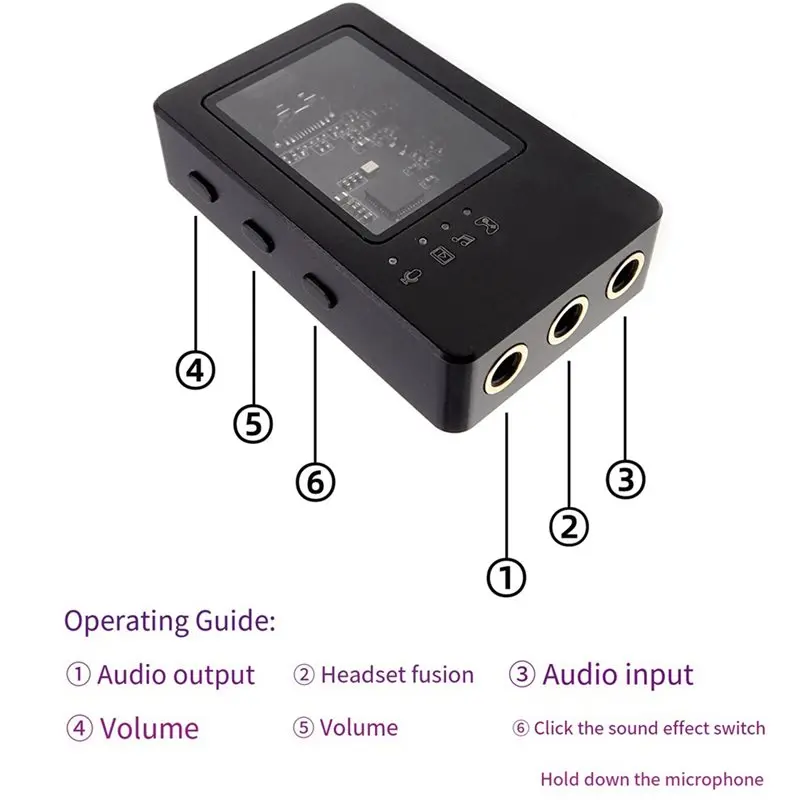 B27B For Gaming Streaming Compatible External USB-C Audio Adapter DAC Dongle For IOS Android Mobile PC 7.1 Virtual Surround Soun