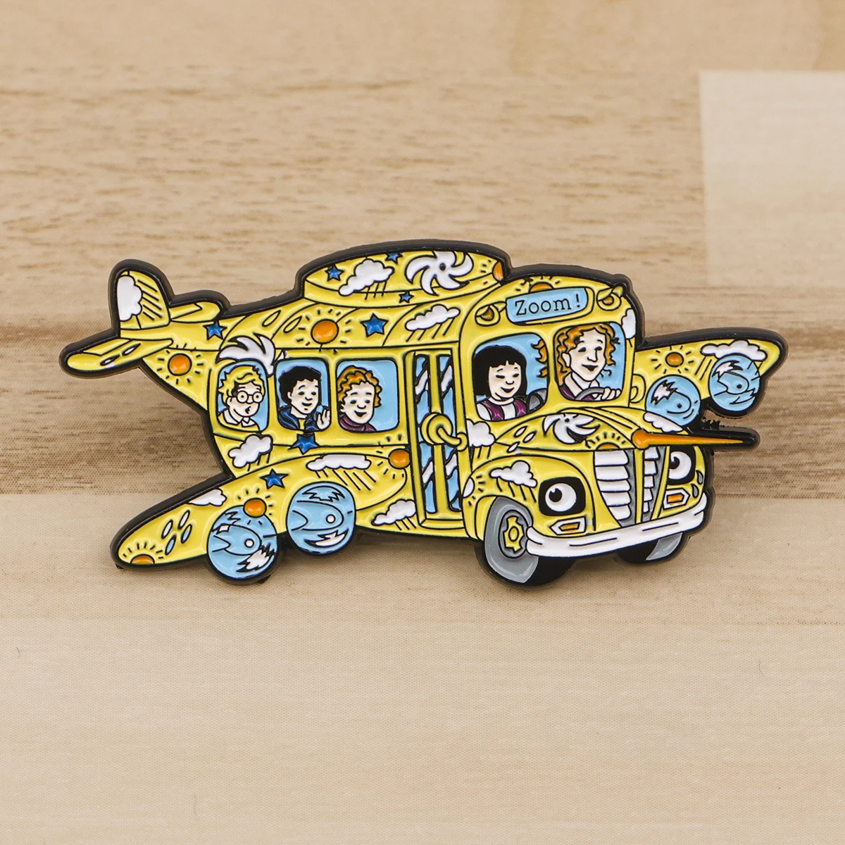 Funny School Bus Enamel Pin Badges on Backpack Women's Brooches Hat Lapel Pins Student Jewelry Cosplay Accessories Toys Gifts