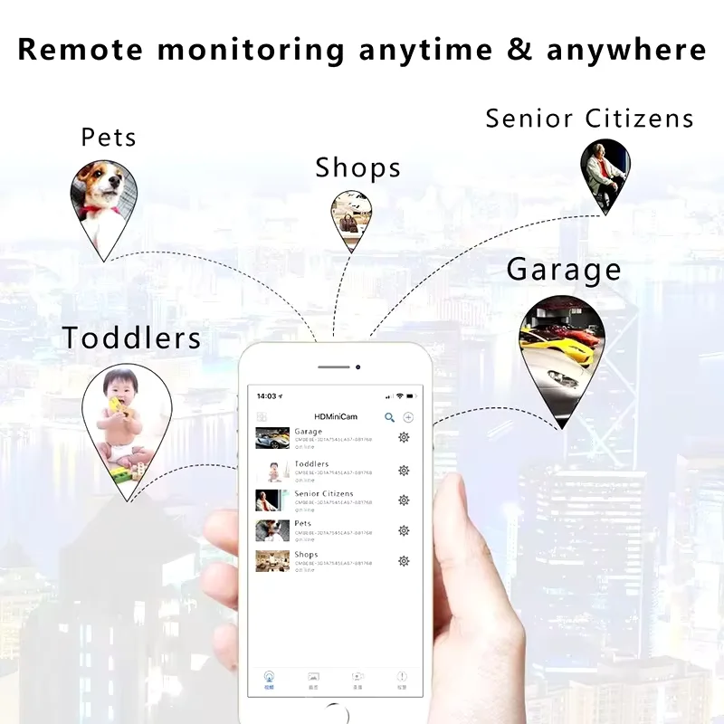 كاميرا XD صغيرة كاملة الوضوح 1080P كاميرا فيديو لأمن المنزل للرؤية الليلية كاميرا صغيرة كشف الحركة مسجل مراقبة صوت الفيديو