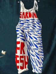 2024 Urban Street Sexy Fashion Strap Jumpsuit Shorts Retro Japanese Fish 3D Printing Loose Holiday Casual Jumpsuit Pants