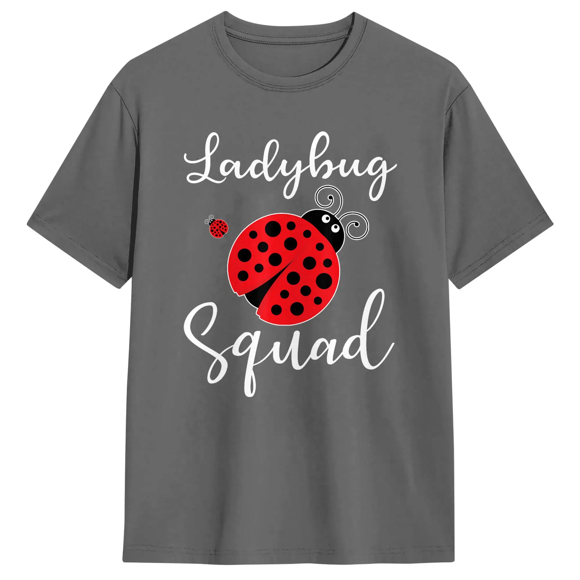2026 Men Ladybug Squad T Shirt Pure Cotton Clothes Hipster Short Sleeve Crew Neck Tee Shirt Big Size T-Shirt