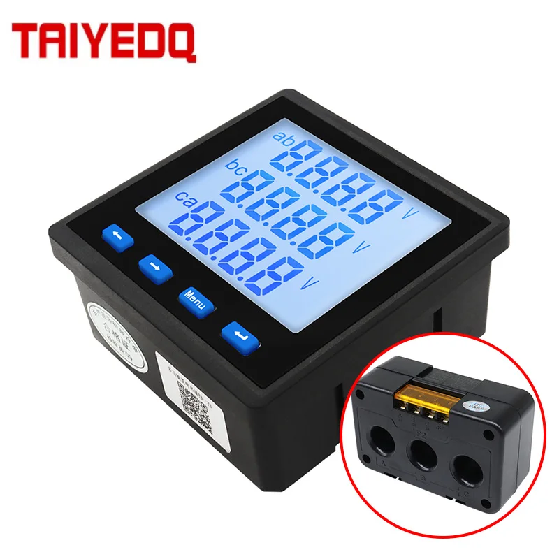 Energy Consumption Meter Voltmeter Ammeter Wattmeter Power Frequency Meter Multi-Function Meter Tester Tools RS485 400V