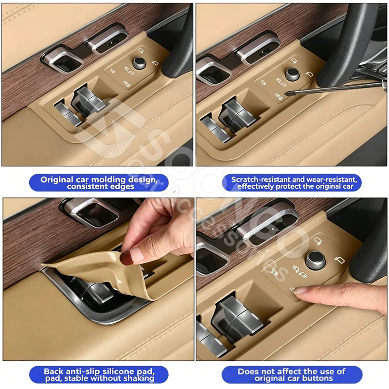 For Land Rover Range Rover Autobiography /Vogue/Sport 2023-2026 Car Window Lift Switch Panel Silicone Protective Pad view 5