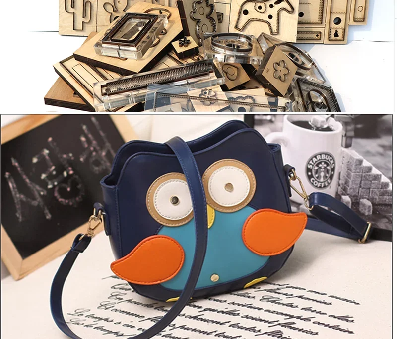 

Japanese steel knife mold handmade leather goods owl cartoon shoulder bag knife mold handmade leather tool knife mold