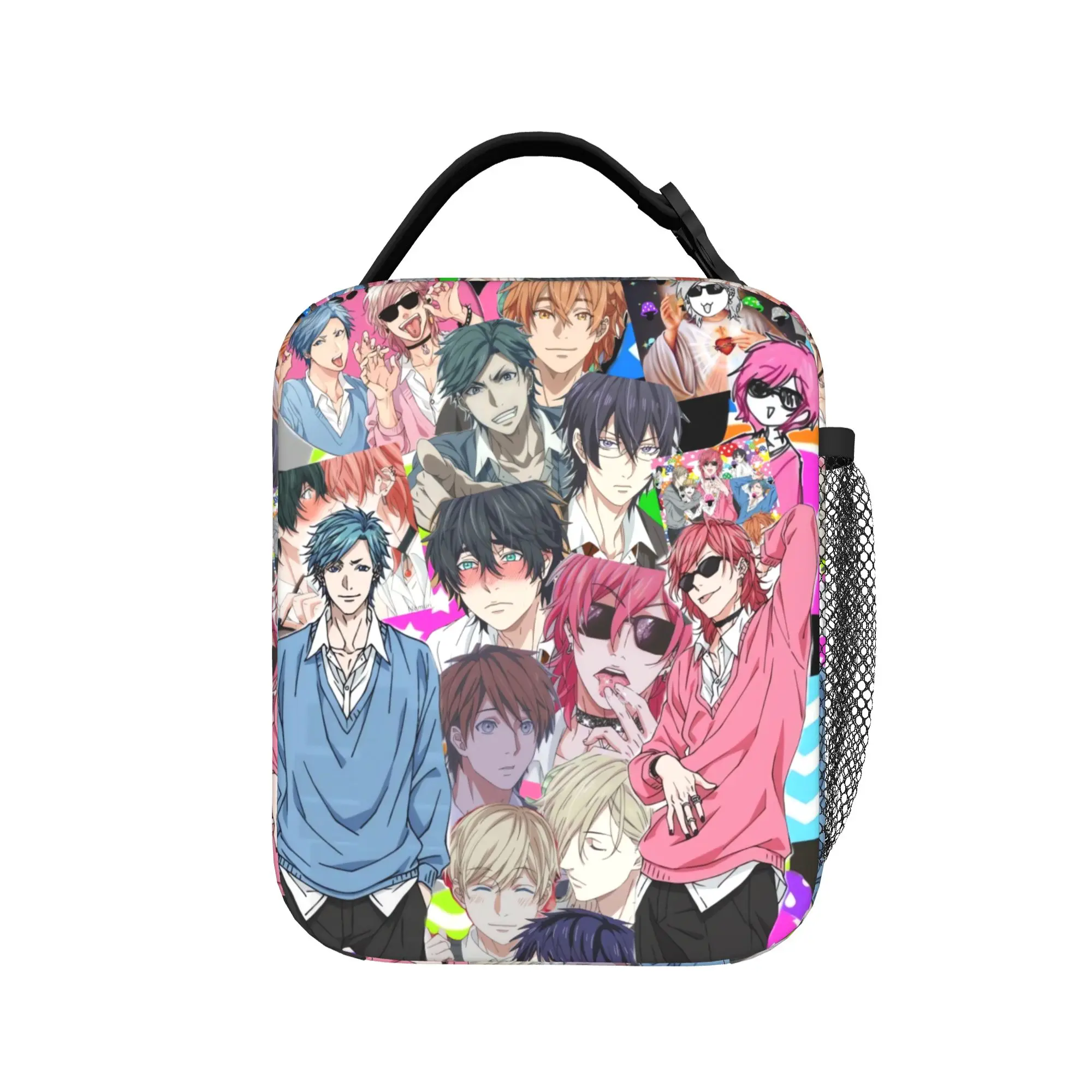 Yarichin B Club Yuri Lunch Bag  Outdoor Picnic Lunch Box For Child Cute Custom Thermal Tote Handbags Portable Zipper Cooler Bag
