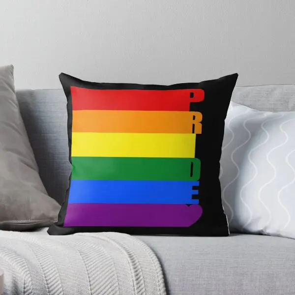 Happy Pride  Printing Throw Pillow Cover Wedding Decorative Fashion Waist Bedroom Comfort Square Pillows not include One Side