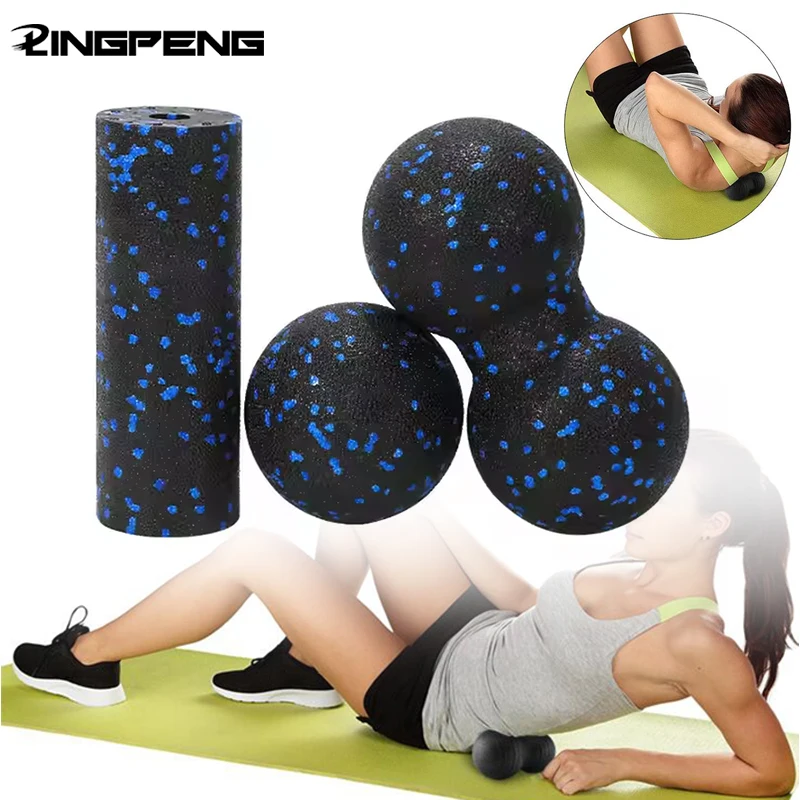 Yoga Peanut Balls Body Massage Fascia Ball Suit Foam Block High Density Muscle Relaxation Lacrosse Exercise Fitness Relieve Pain
