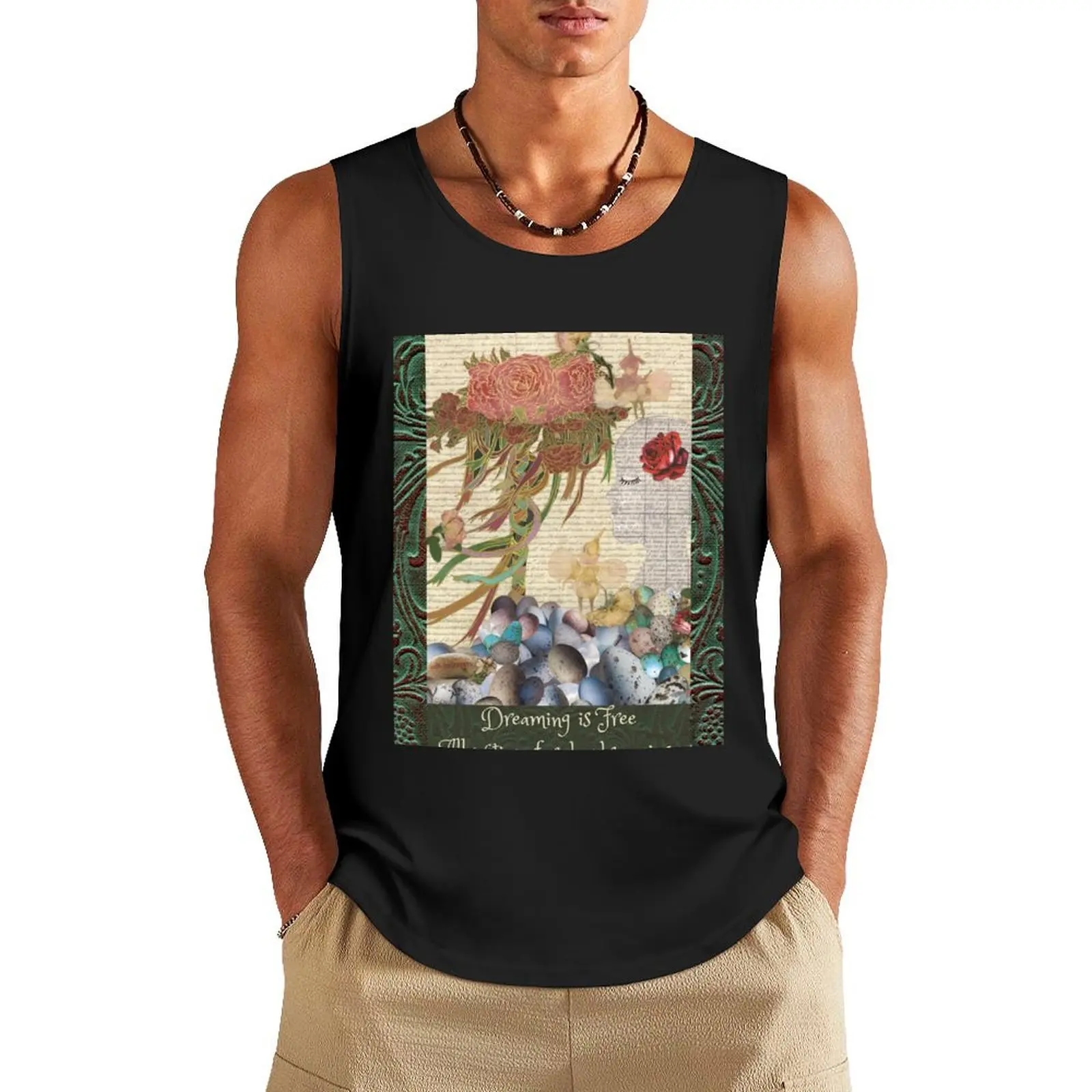 

Dreaming is Free -Dolled Up Hippie Creations Tank Top t-shirt gym man Men's vest gym for men