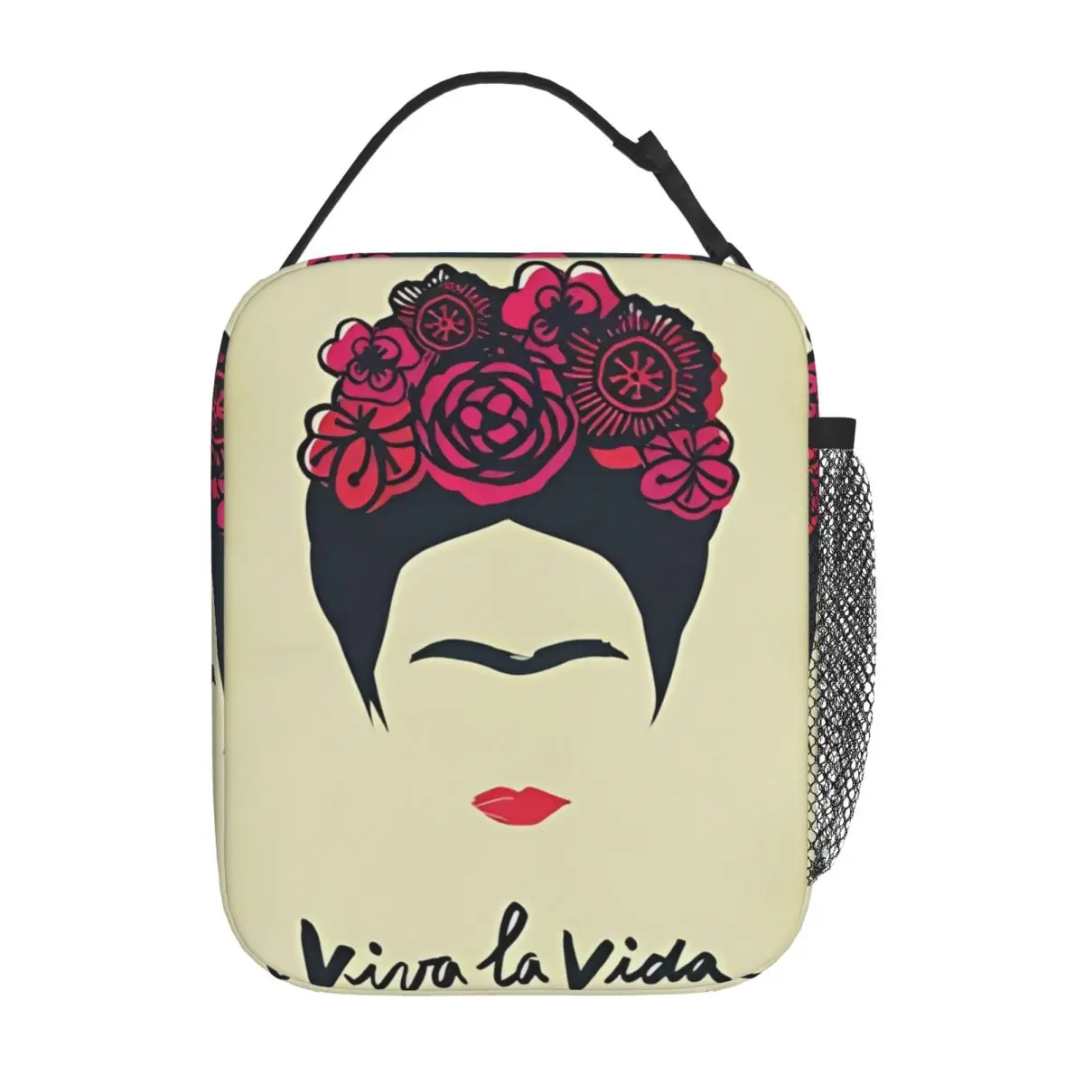 Fridas Kahlos Geïsoleerde Lunchtas Viva La Vida Voedselzak Draagbare Koeler Thermische Lunchbox Voor Werk