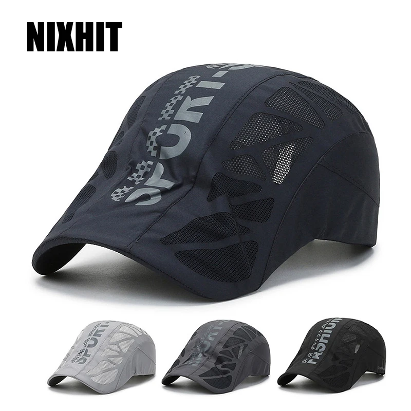 NIXHIT Summer Outdoor Sports Retro Thin Sunscreen Quick Dry Mesh Breathable Men's Baseball Cap Hiking Travel Peaked Hat A286