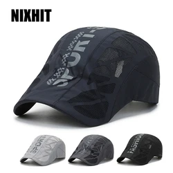 NIXHIT estate sport all'aria aperta Retro sottile protezione solare Quick Dry Mesh traspirante berretto da Baseball da uomo escursionismo viaggio cappello con visiera A286